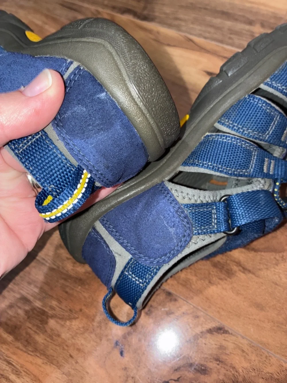 Keen Kid’s Newport H2 Sandals, blue and gray - size big kids 3